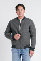 GIUBBOTTO BOMBER IN PANNO M G.SCURO